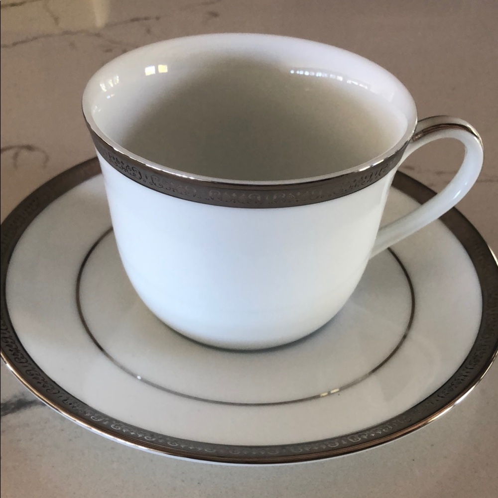 Charter Club Grand Buffet Platinum Coffee Cup & Saucer